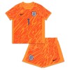 Oficiální Fotbalový Dres Brankářské Anglie Pickford 1 Orange Version ME 2024 pro Děti